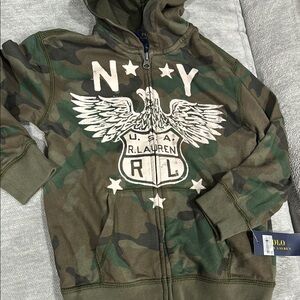 Polo by Ralph Lauren Kids Green Camouflage Hoodie